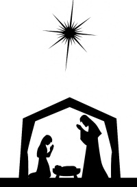 Printable Nativity Silhouette