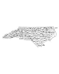 Universal Map 13539 North Carolina feuilleté Carte 